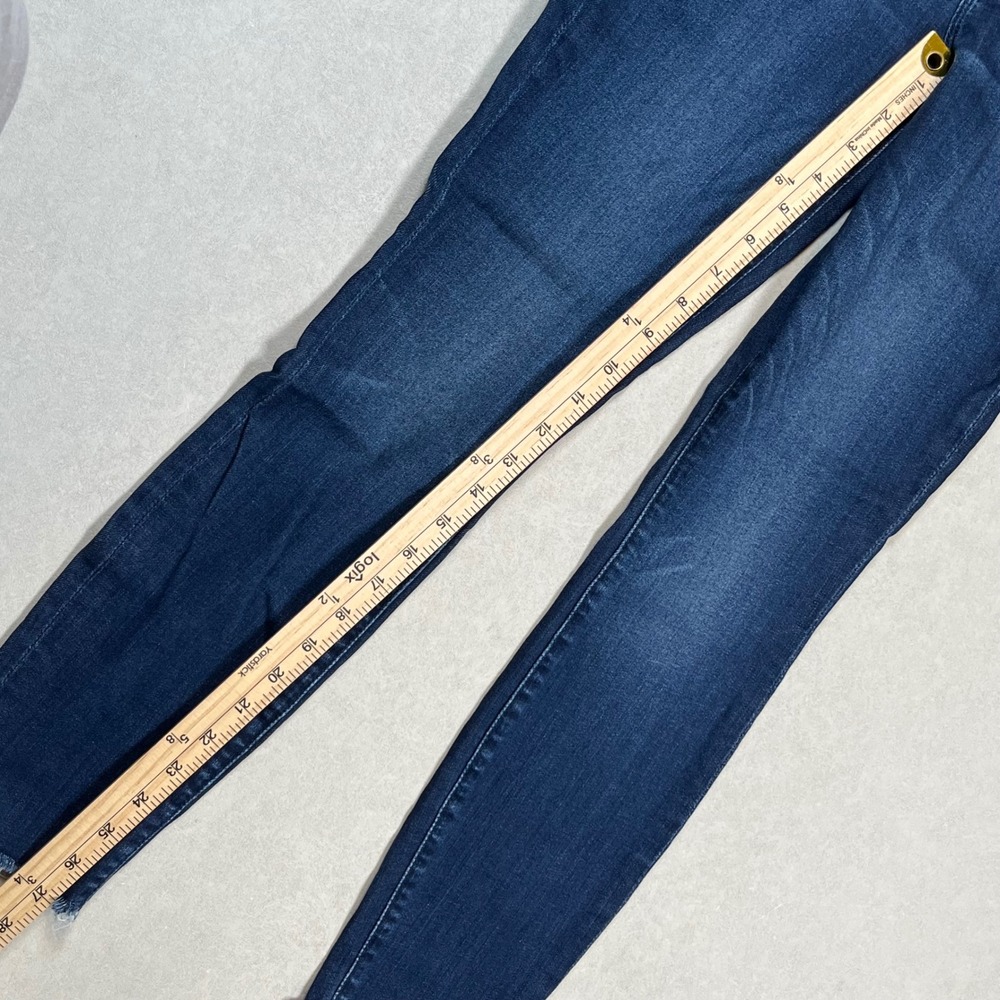 Mother Looker Ankle Fray Jeans Women's Sz 24 Tongue And Chic High Waisted Skinny - Picture 8 of 10